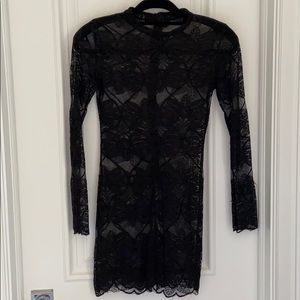 Black lace dress